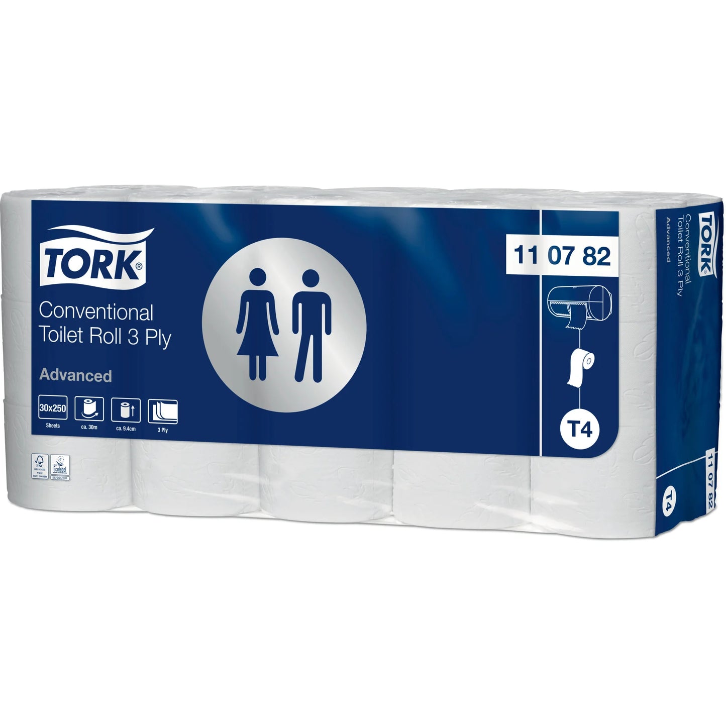24x Tork Extra Weiches Kleinrollen Toilettenpapier – 3-lagig, Weiß, 72 Rollen (1xPalette)