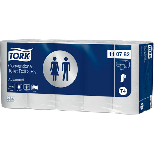 24x Tork Extra Weiches Kleinrollen Toilettenpapier – 3-lagig, Weiß, 72 Rollen (1xPalette)