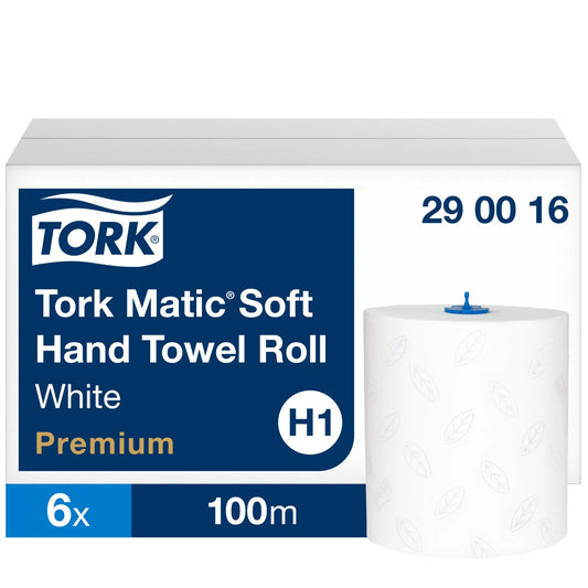 Tork Matic® Premium Soft Rollenhandtuch H1 – 2-lagig, Weiß, 6 Rollen