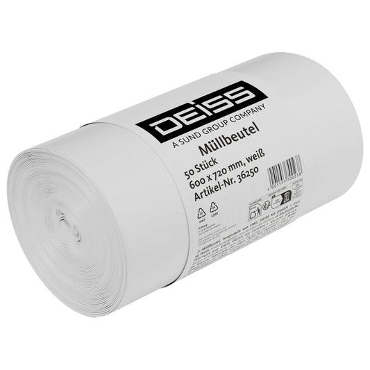 Deiss Müllbeutel 60 Liter aus LDPE, weiß